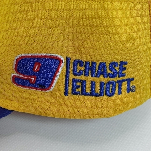 Napa Racing Chase Elliot Cap Blue Yellow Number 9 Adjustable Cotton Blend Hat OS - Picture 2 of 8